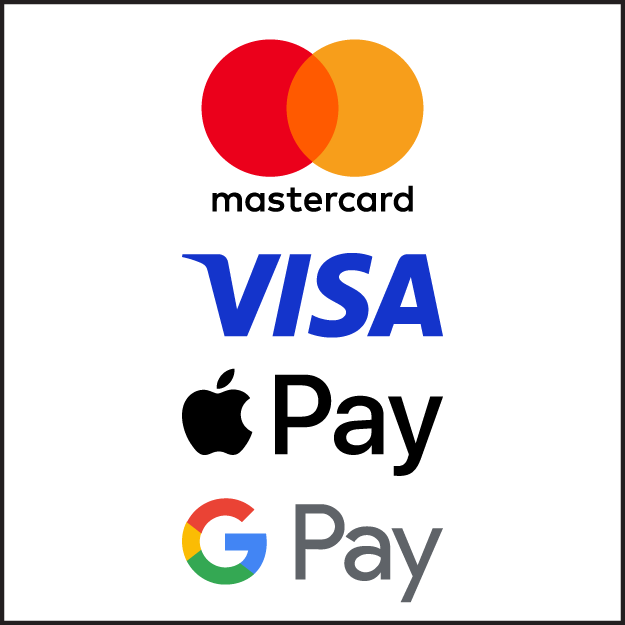 Using MasterCard and VISA card, using Apple and Google Pay