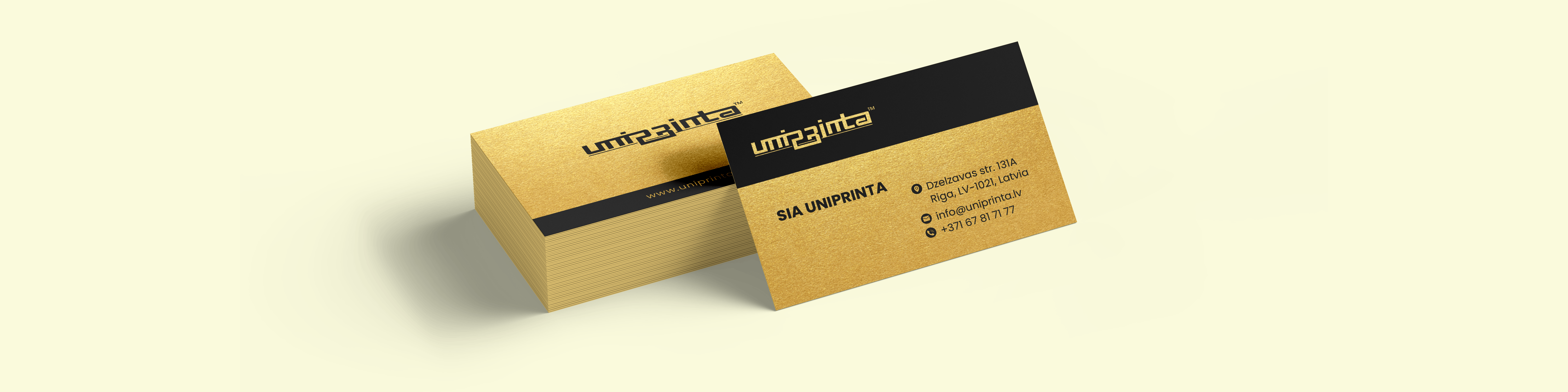 Business Cards on Metallic paper two-sided