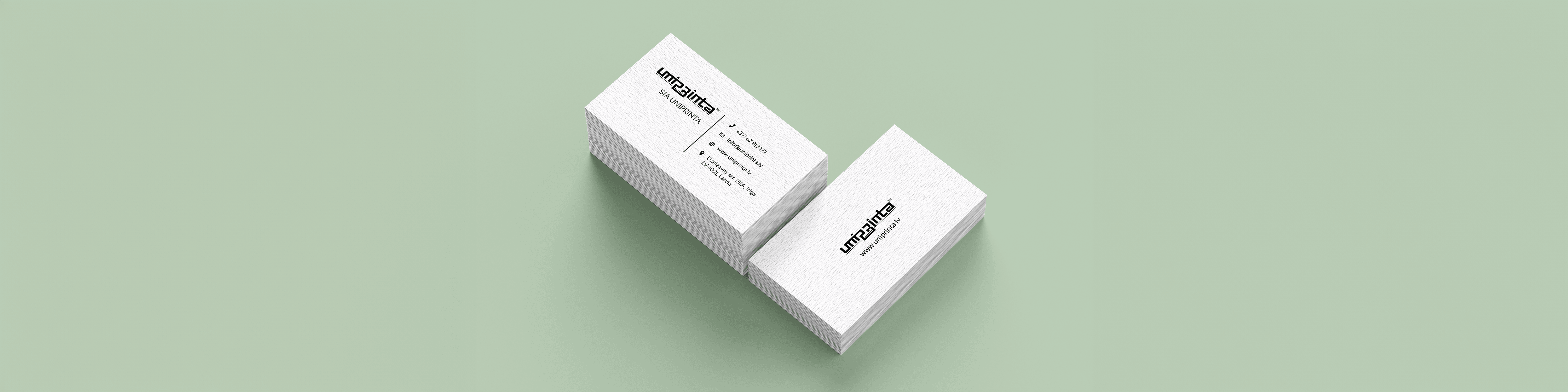 Business Cards on Textured paper two-sided