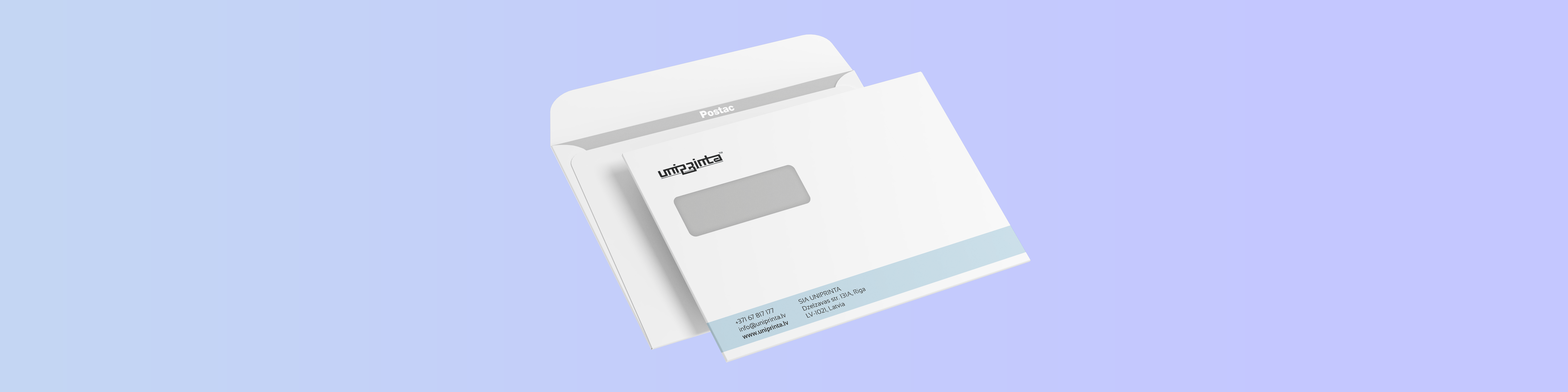 Envelopes with window one-sided