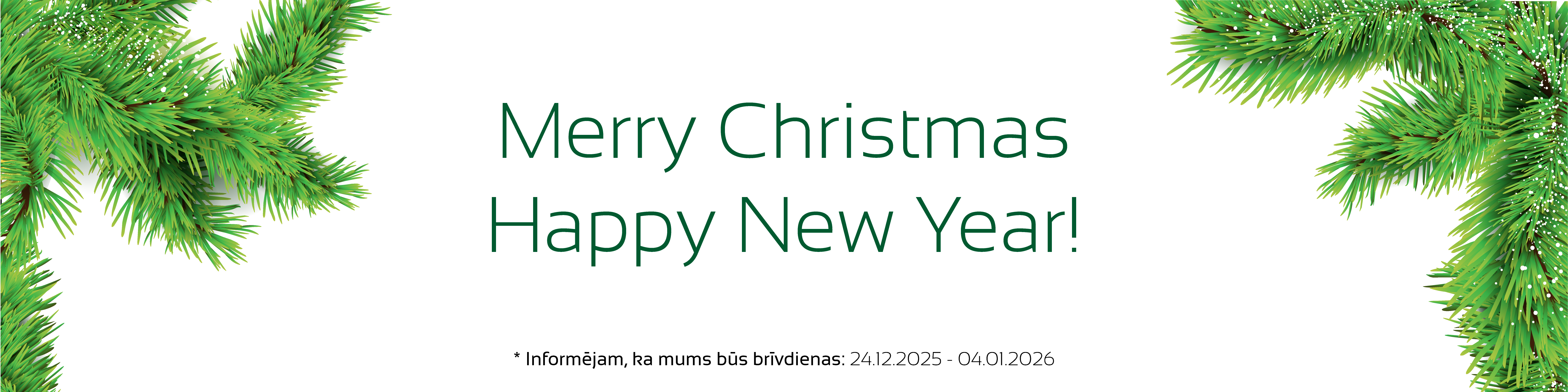 Priecīgus Ziemassvētkus un laimīgu Jauno gadu!