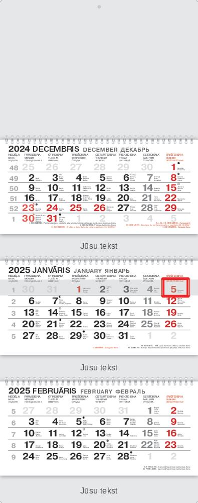 Three Wire Calendars