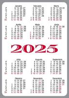 Pocket Calendar