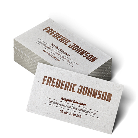 Textured paper business cards