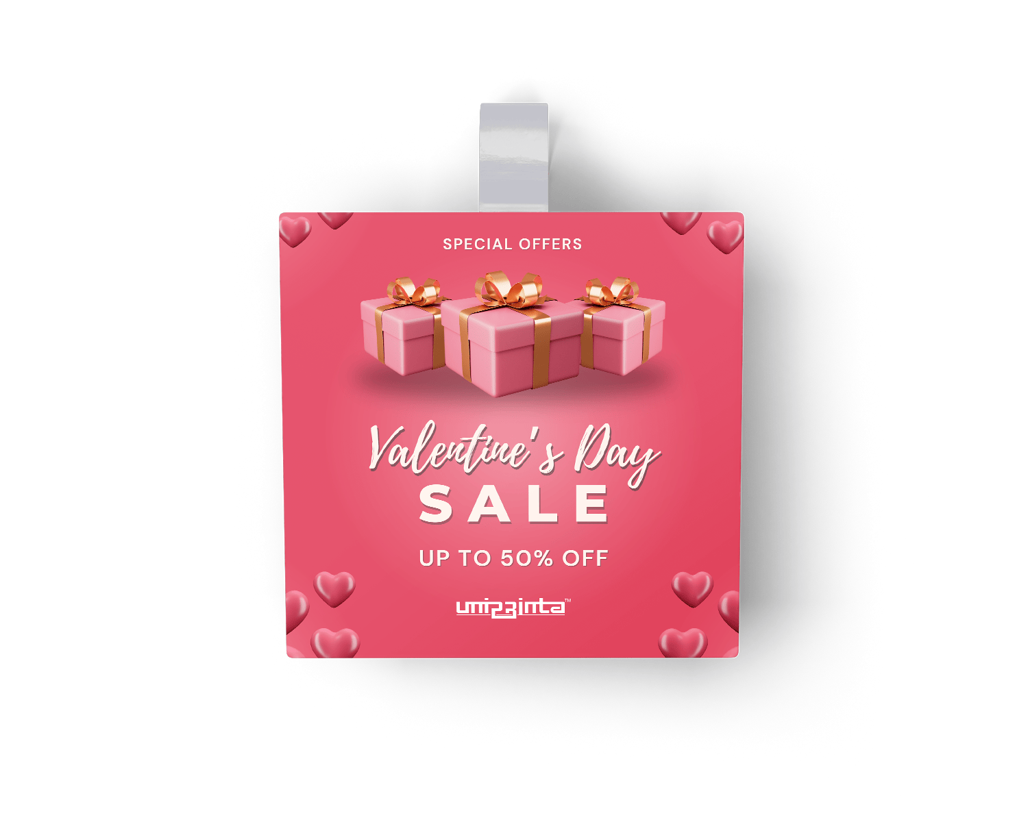 Square and rectangle shelf wobbler